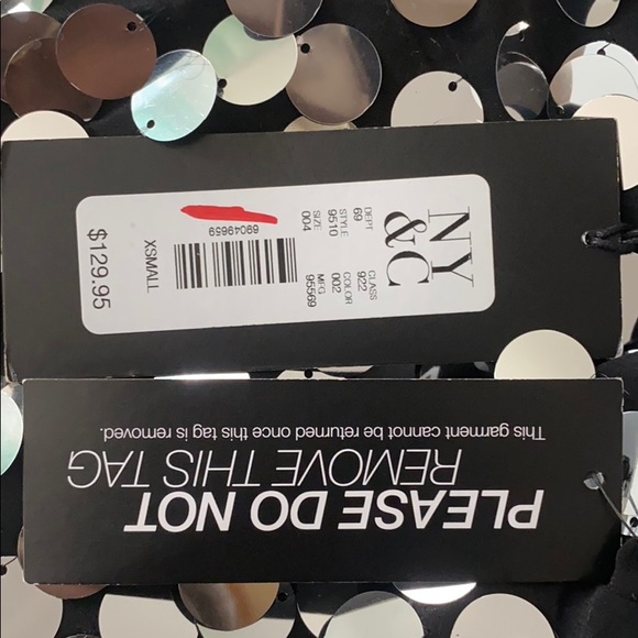 Sequin sparkling sheath black and silver dress NEW - Picture 9 of 9